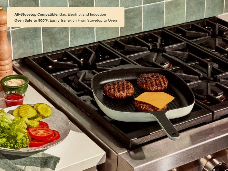 10.5” Enameled Cast Iron Grill Pan - image 3