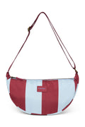 Bordeaux/Hellblau Gestreifte Bauchtasche für Erwachsene