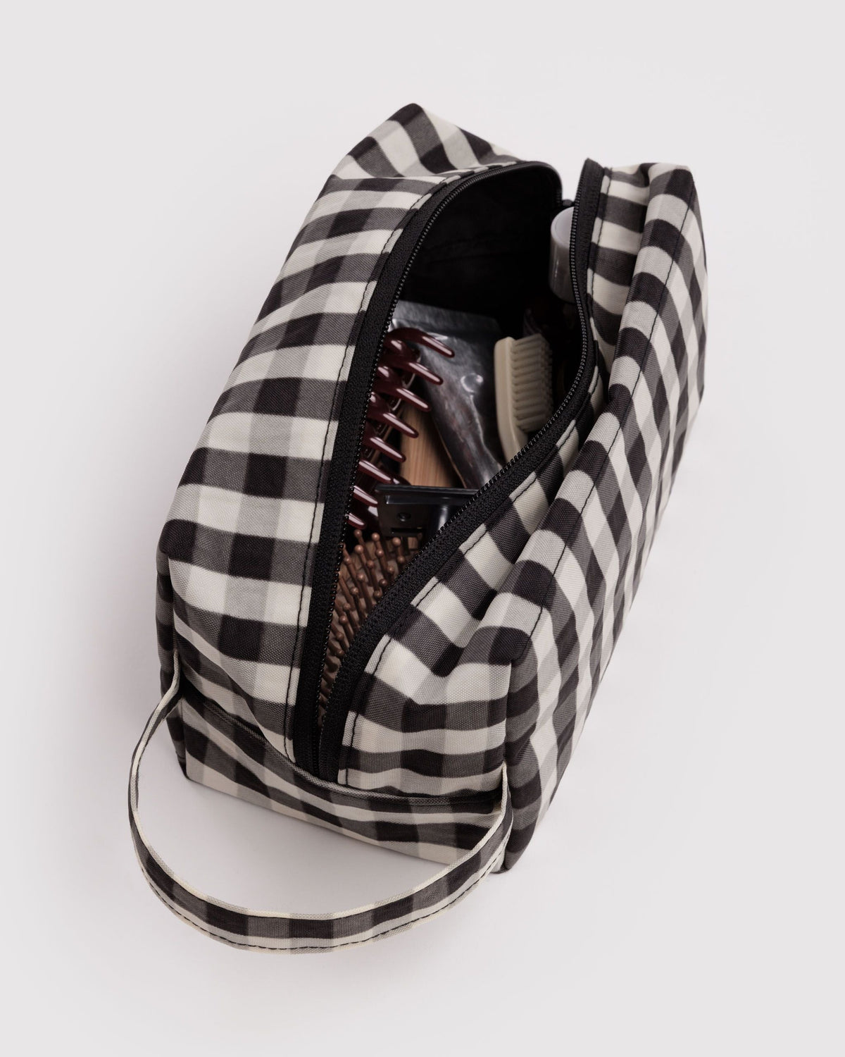Dopp Kit - Black and Cream Gingham - image 2
