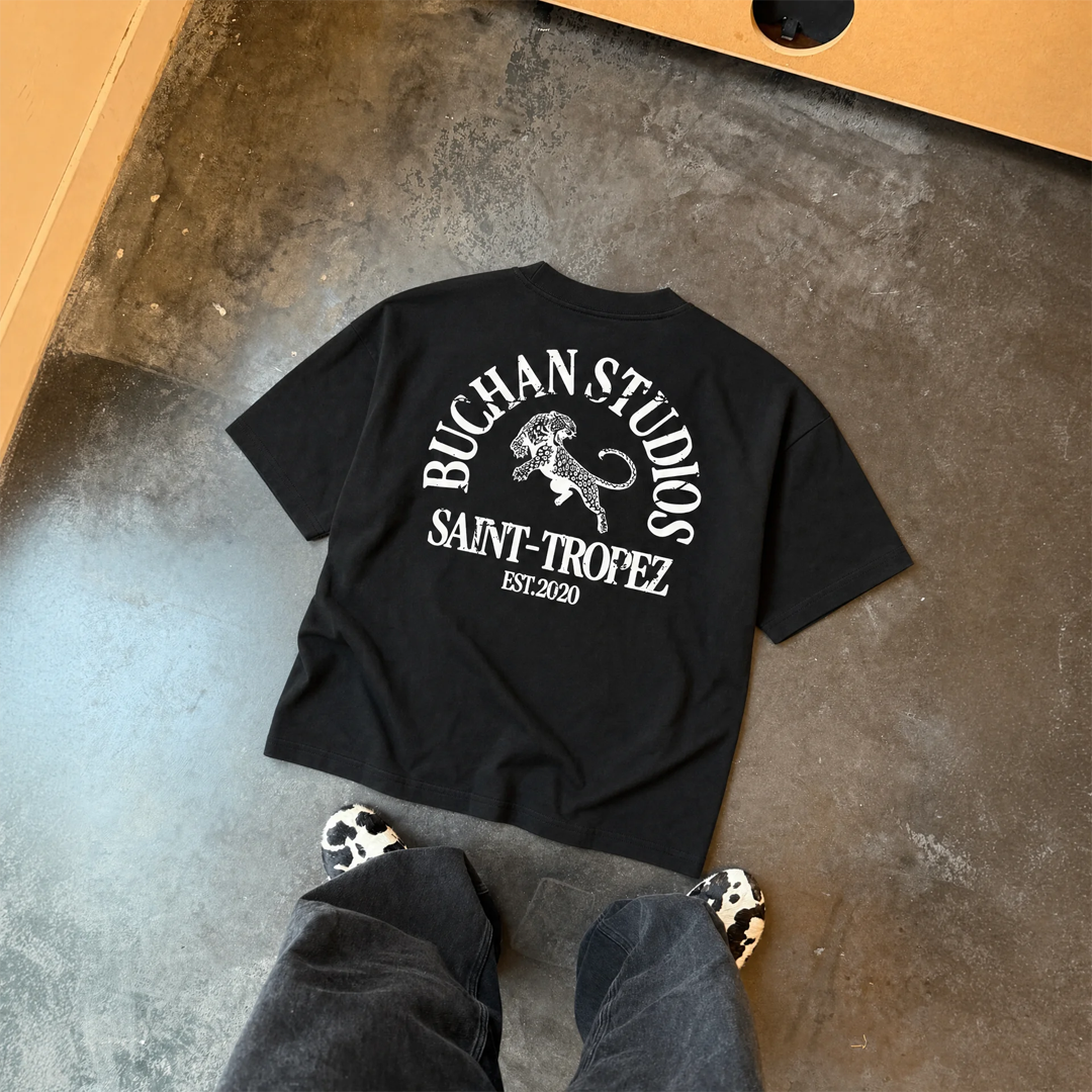 Camiseta de guepardo - Negra
