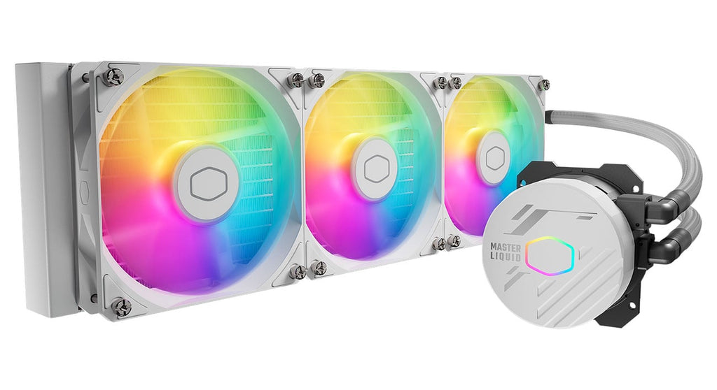 Cooler Master MasterLiquid 360L Core ARGB Cooling Fan 120mm in White (3 Pack) - MLWD36MA18PZRW - image 1