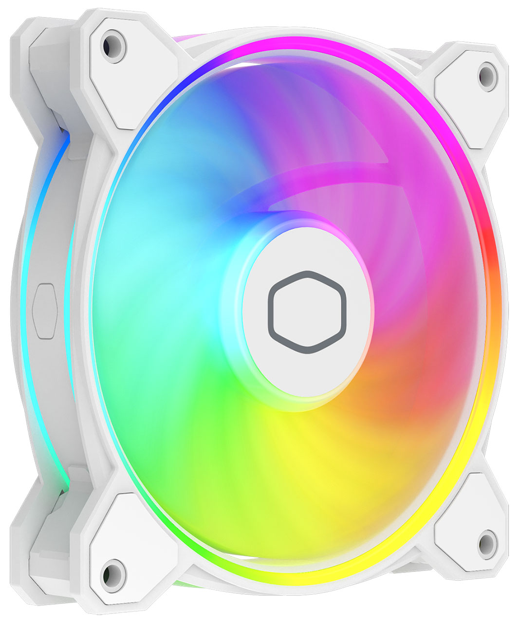 Cooler Master MasterFan MF120 Halo2 Cooling Fan 120mm RGB in White - MFL-B2DW-21NP2-R2 - image 1