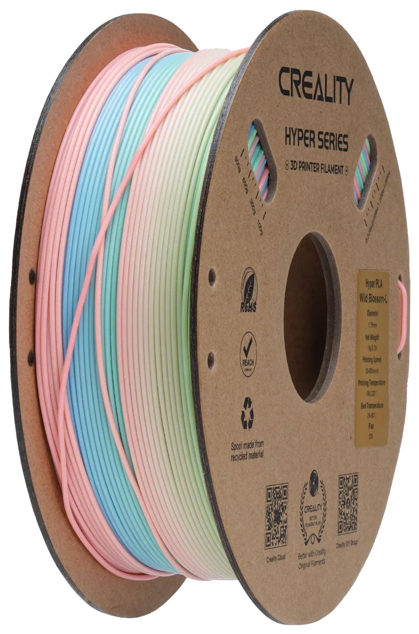 Creality Hyper Series PLA RFID 3D Printing Filament 1kg in Rainbow - 3301010426 - image 1