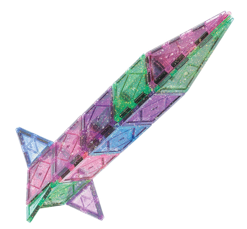 CreateOn Crayola 40-Piece Glitter Magnetic Building Tile Set - 1004337 - image 3