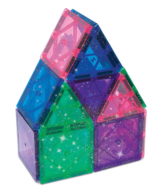 CreateOn Crayola 14-Piece Glitter Magnetic Building Tiles Expansion Pack - 1004504 - image 3