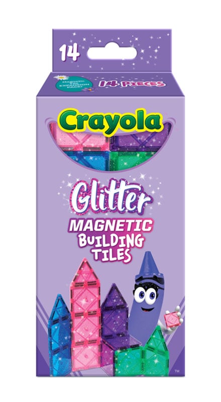 CreateOn Crayola 14-Piece Glitter Magnetic Building Tiles Expansion Pack - 1004504 - image 2