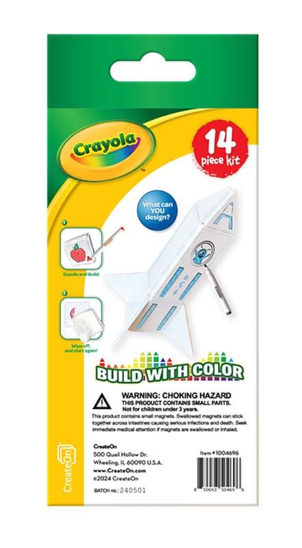 CreateOn Crayola 14-Piece Magnetic Building Doodle Tile Kit - 1004696 - image 5