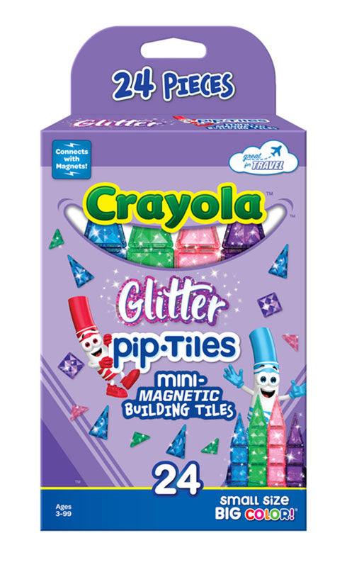 CreateOn Crayola PIP 24-Piece Glitter Mini Magnetic Building Tile Set - 1004894 - image 2