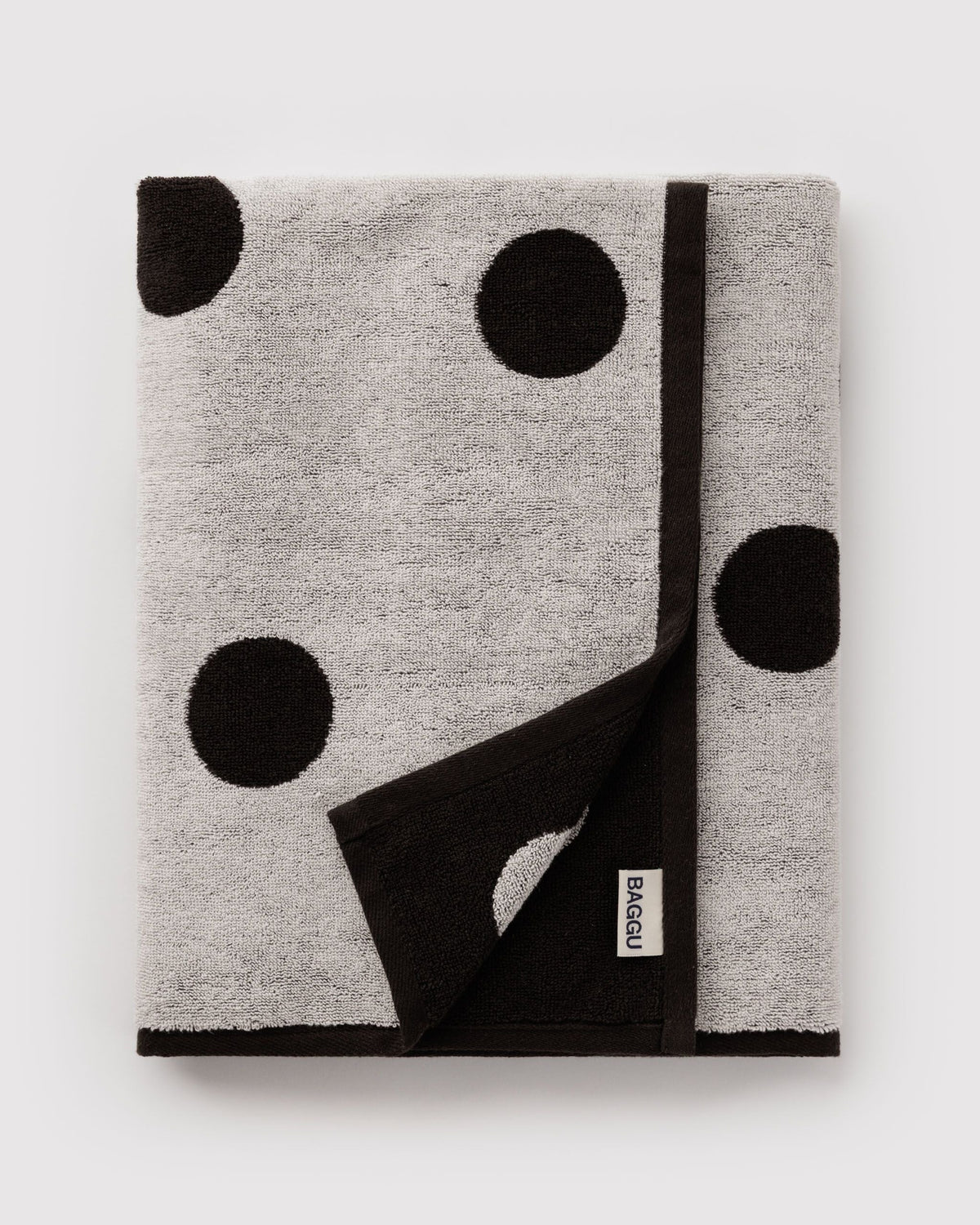 Bath Towel - Cream and Black Polka Dot - image 4