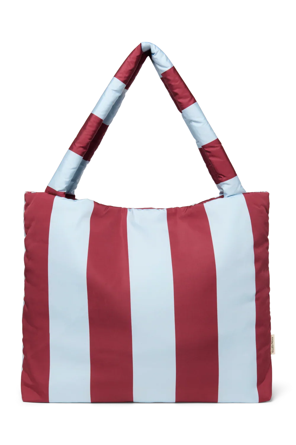 Bordeaux/Hellblau Gestreifte Mom-Bag