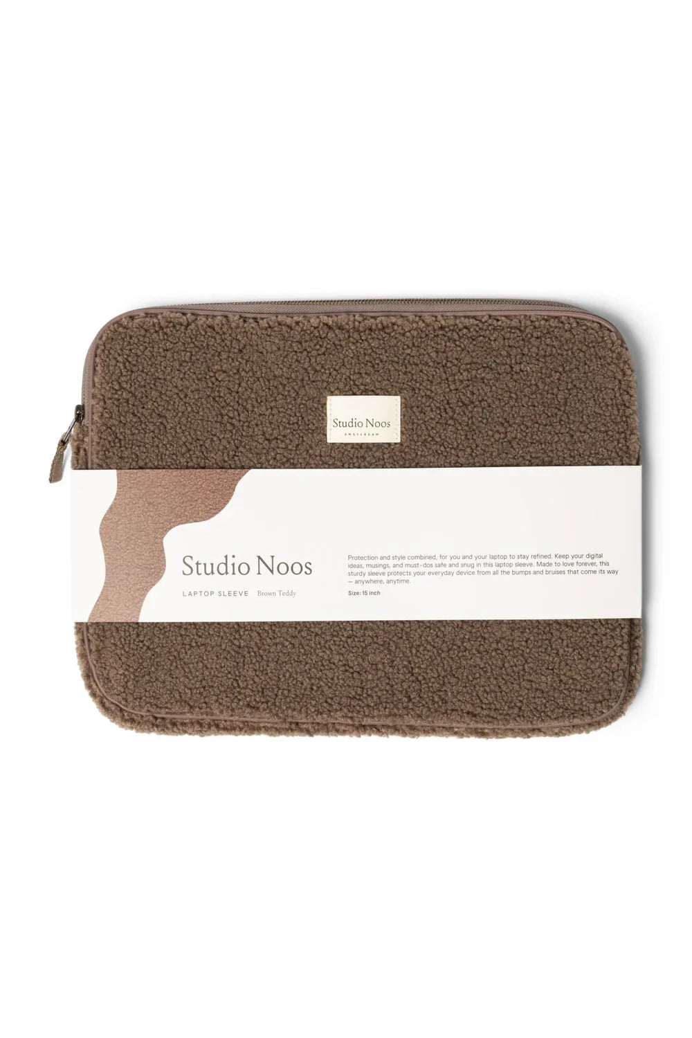 Braune Teddy Laptop-Hülle 15 Zoll