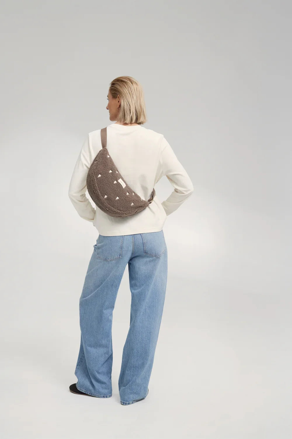 Braune Herzen Teddy Gürteltasche für Erwachsene