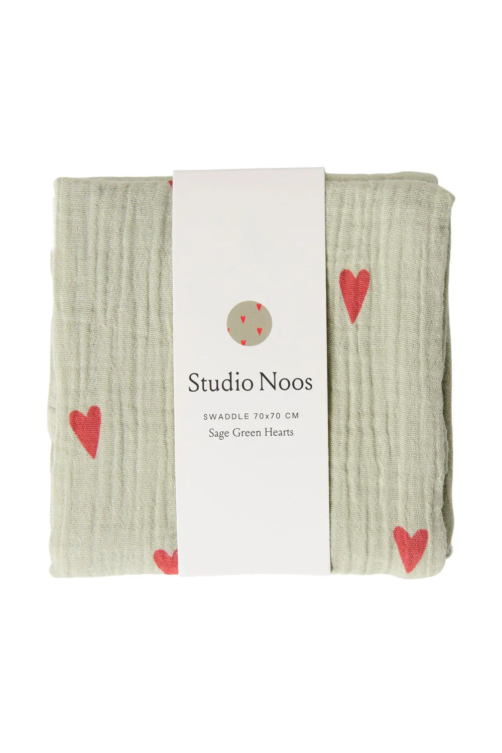 Light Blue Hearts Swaddle Print Medium