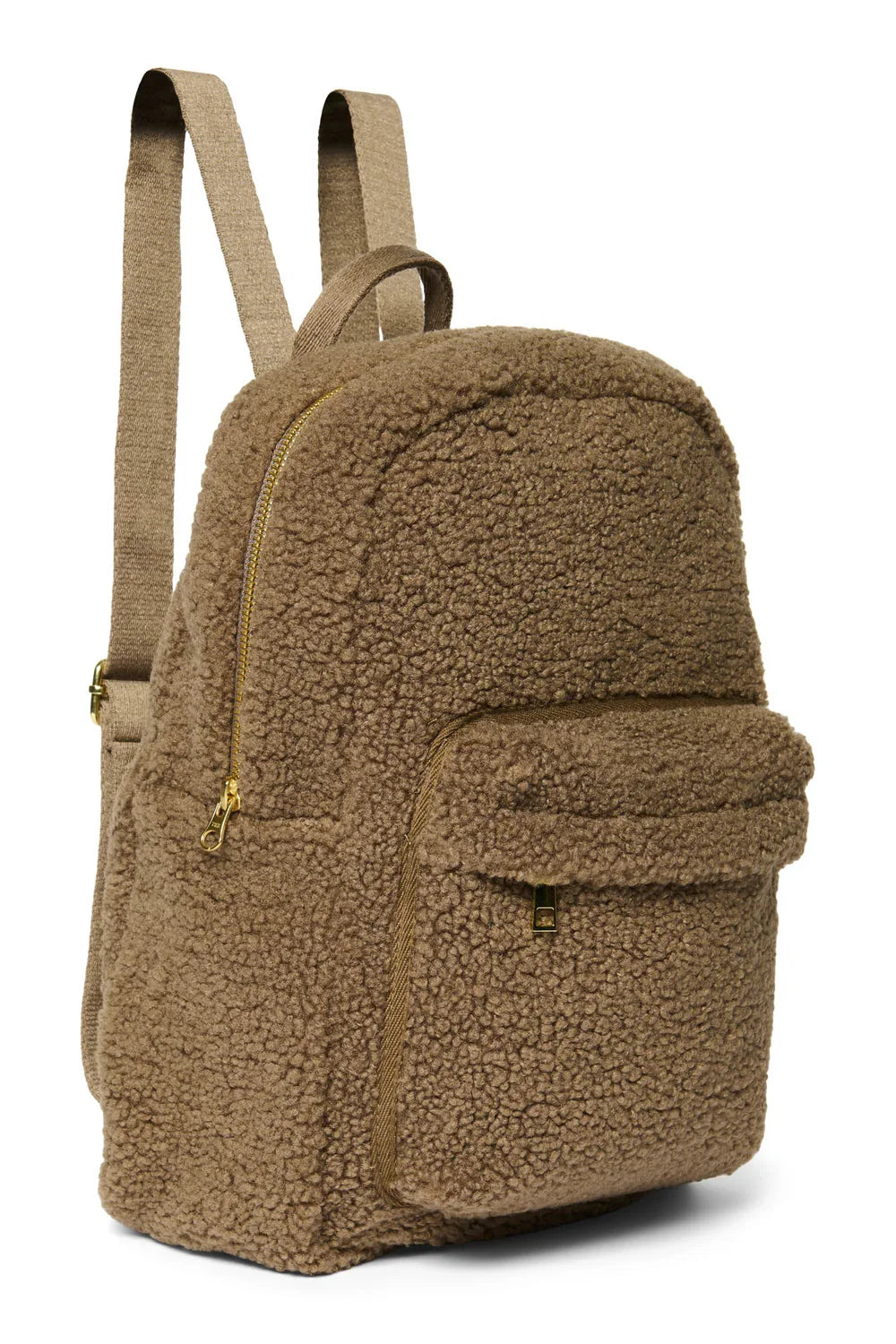 Ecru Teddy Midi-Rucksack mit Vordertasche