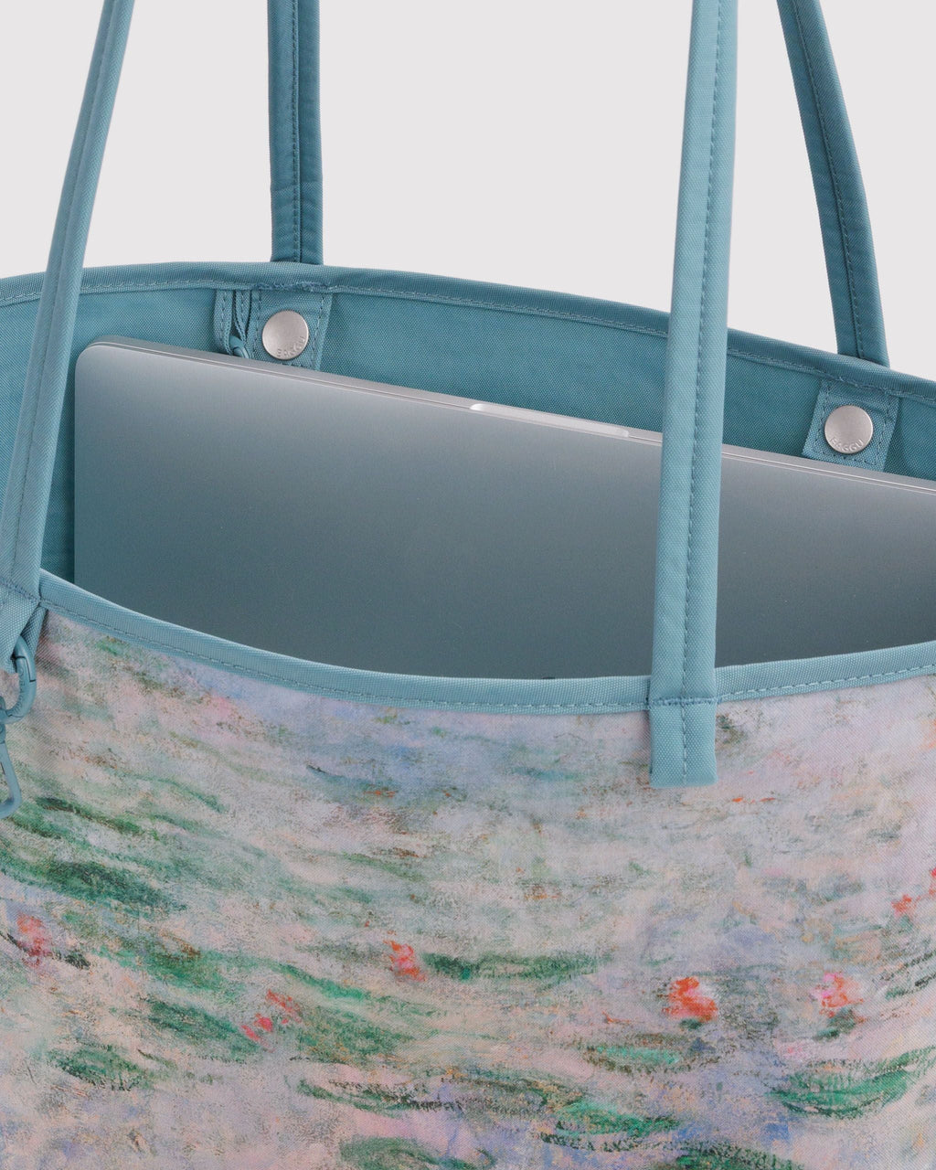 Medium Nylon Reversible Tote - Water Lilies Claude Monet - image 5