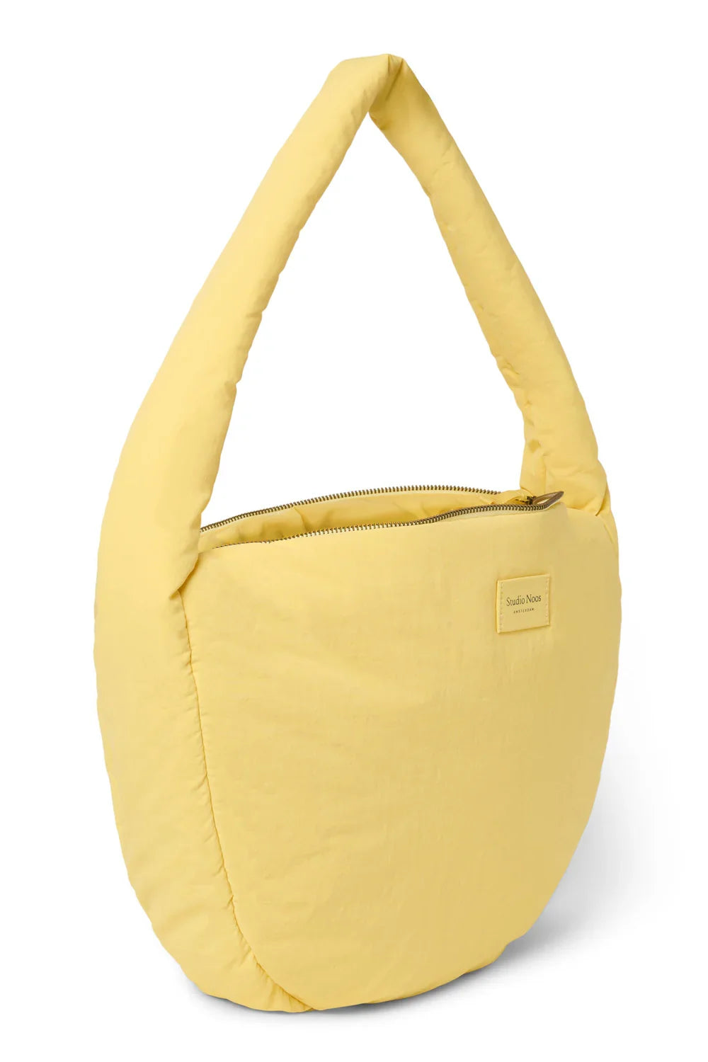 Botergele, getextureerde, gewatteerde crossbodytas