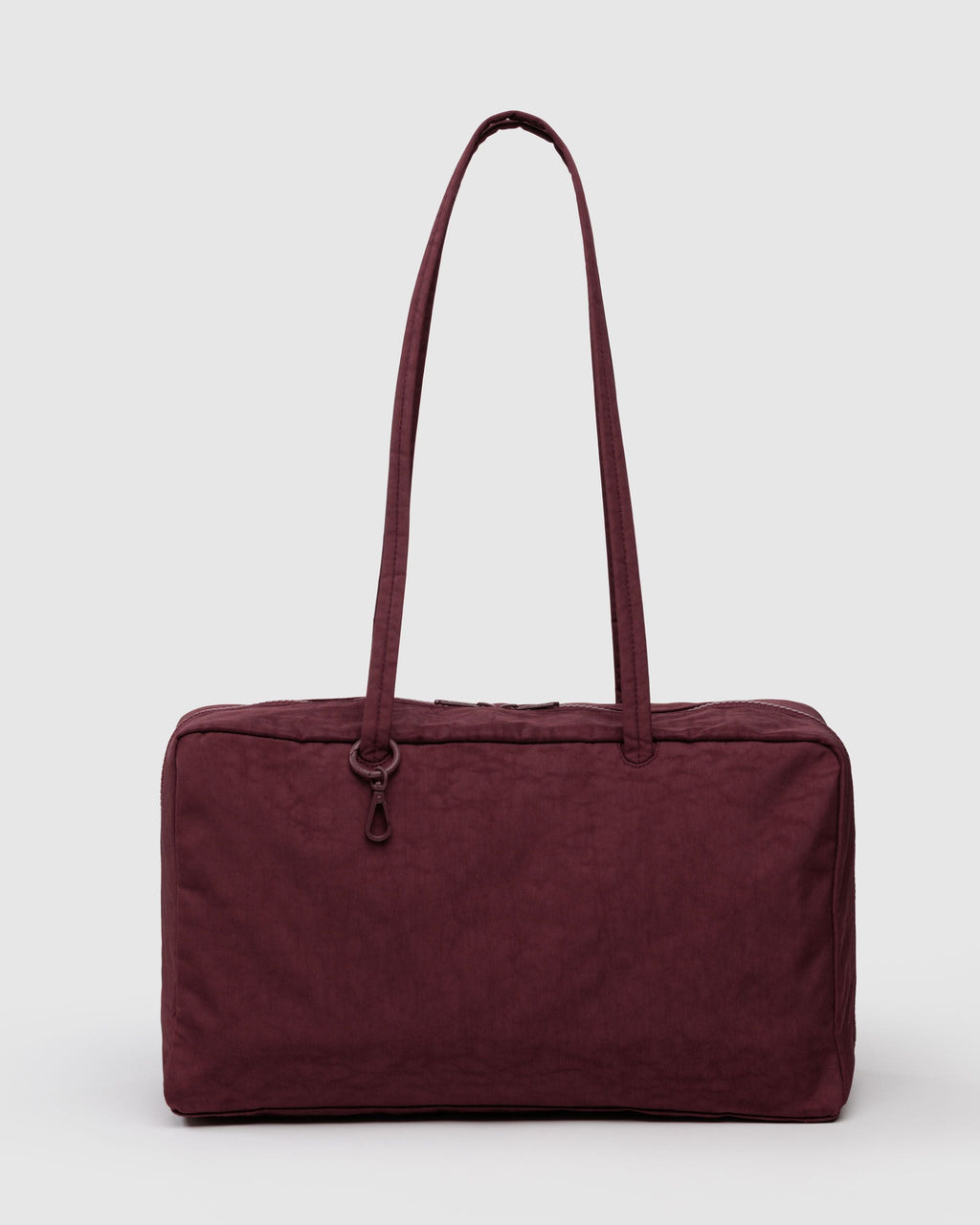 Medium Nylon Bowler Bag - Mahogany