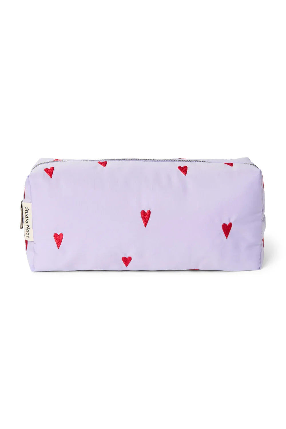 Light Blue Hearts Puffy Pouch