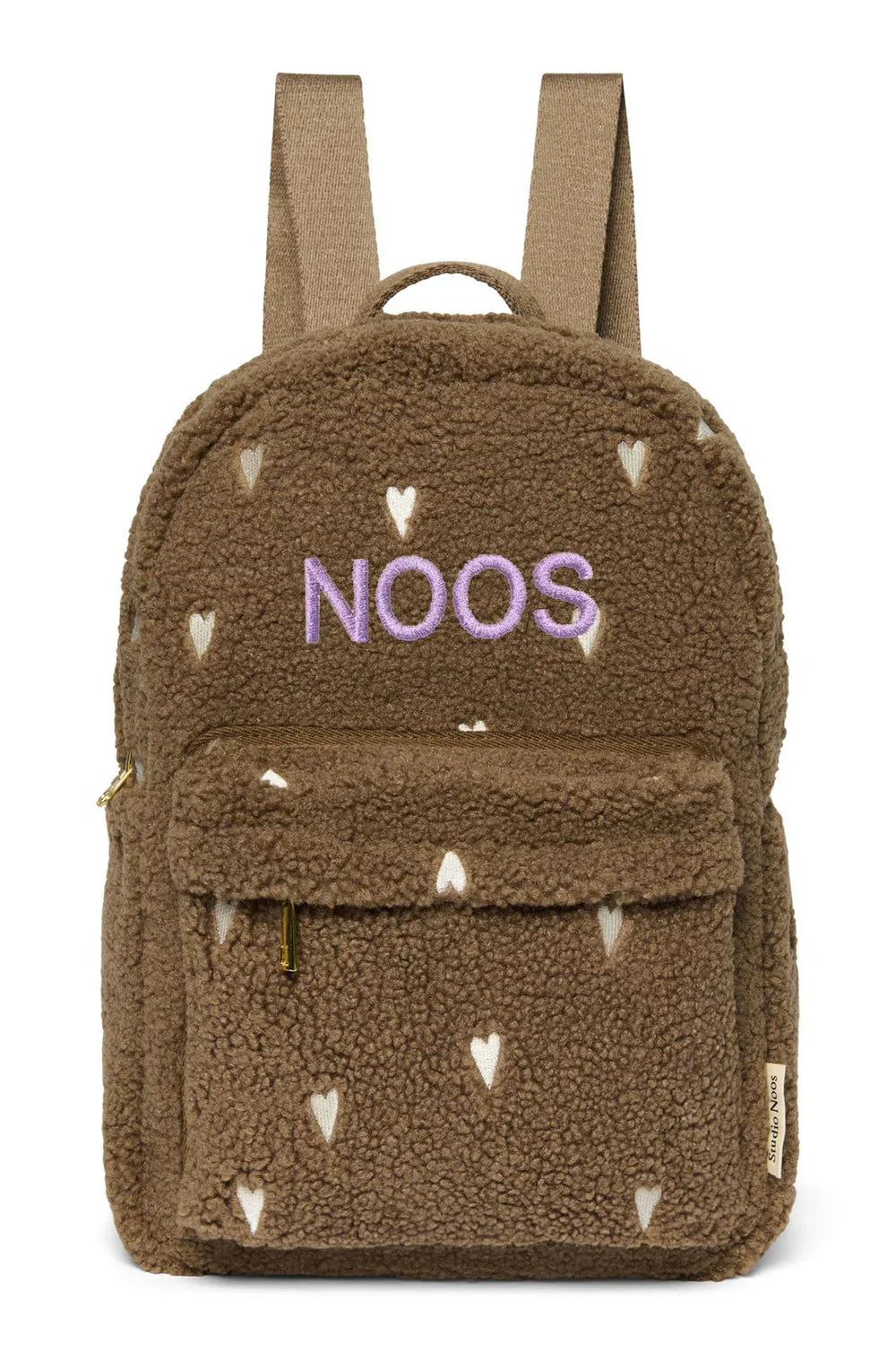 Brown Hearts Teddy Midi Rugzak