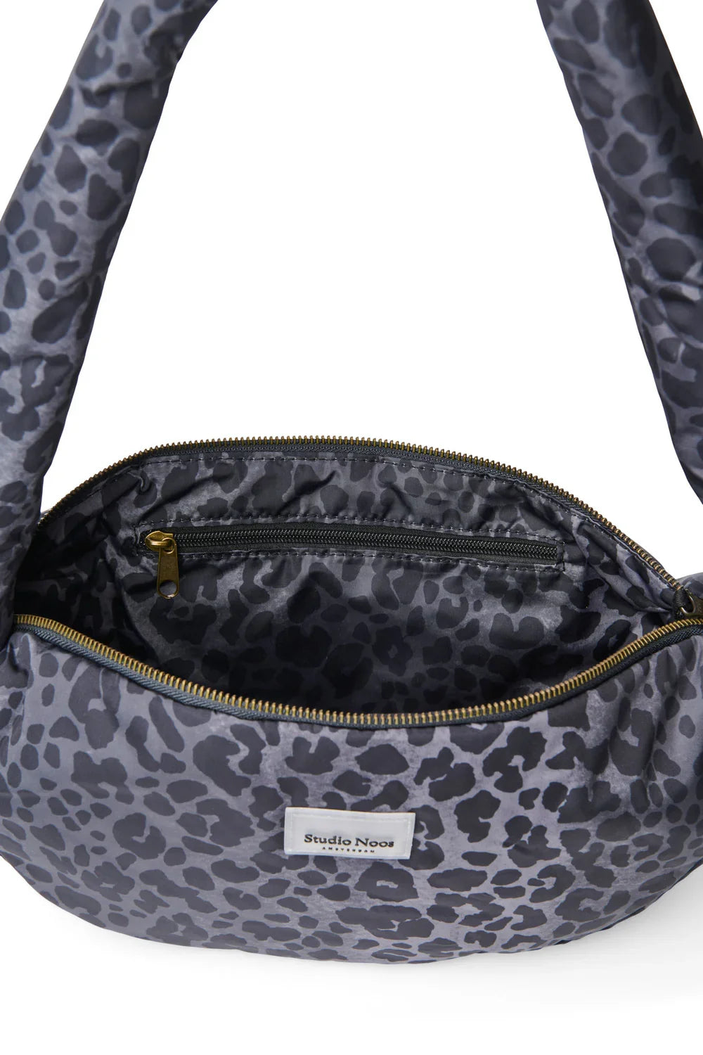 Rode Luipaard Puffy Mini Crossbodytas