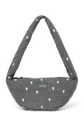 Graue Herzen Denim Mini Umhängetasche