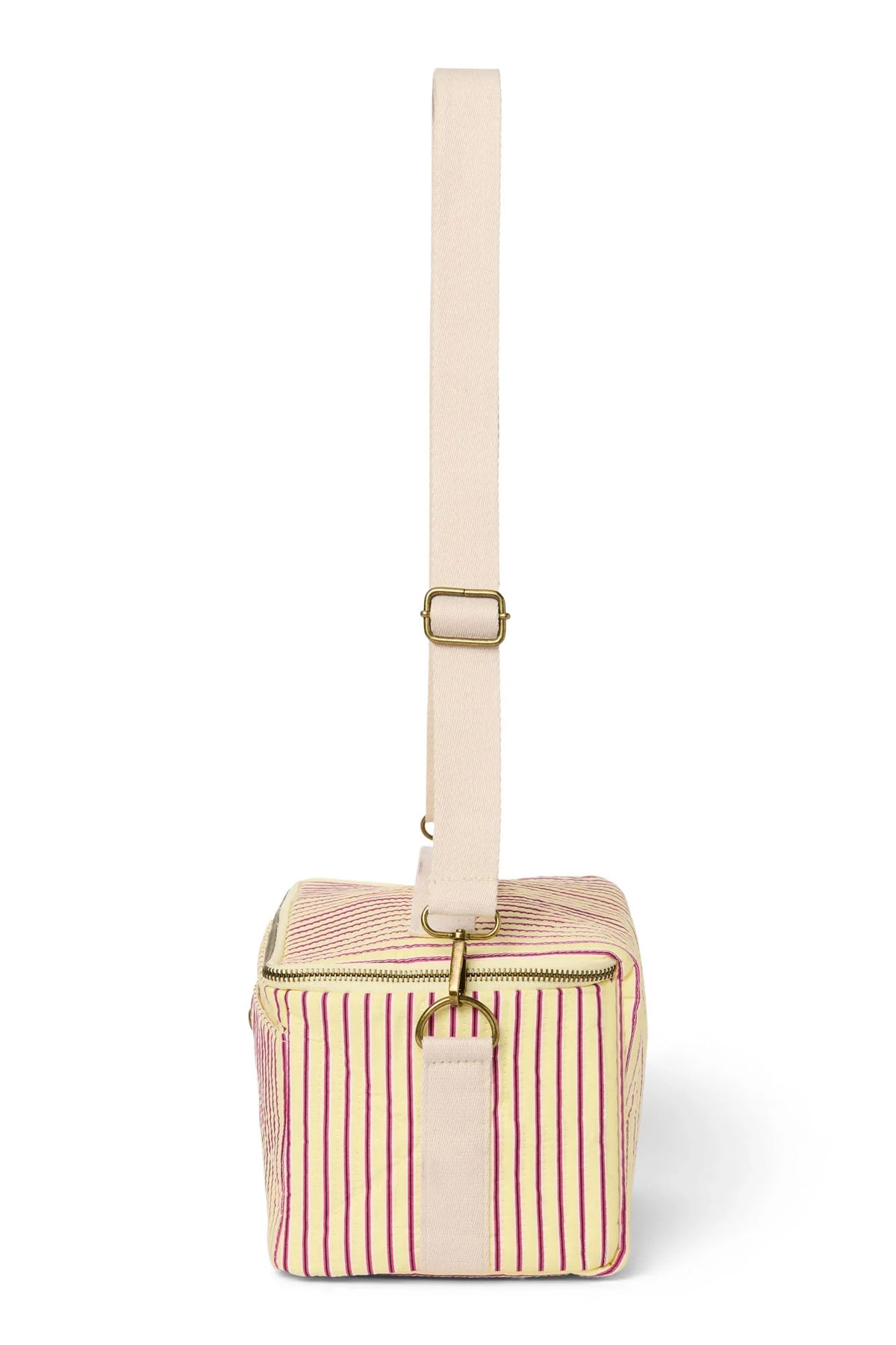 Poplin Striped Cooler Bag | Butter Yellow