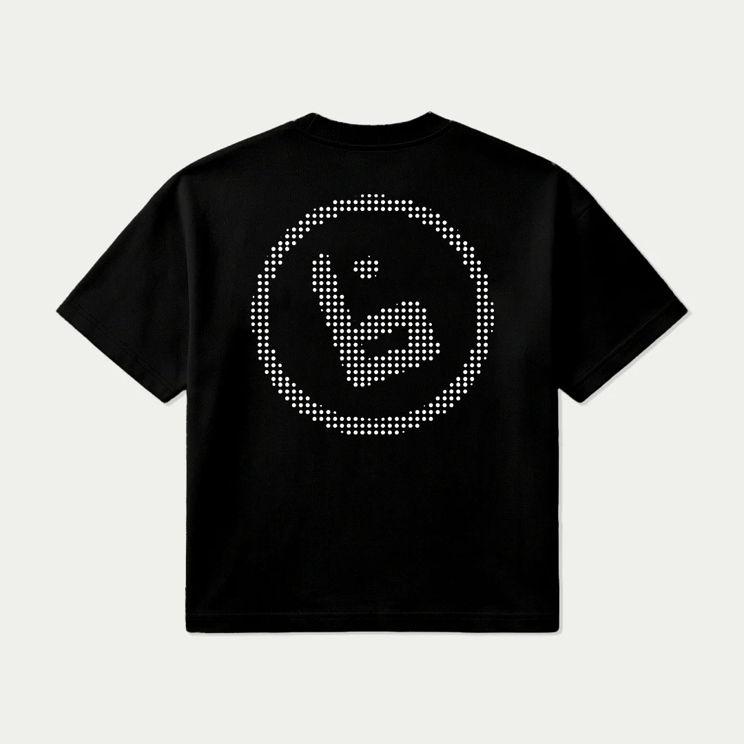 Camiseta de lunares - Negra
