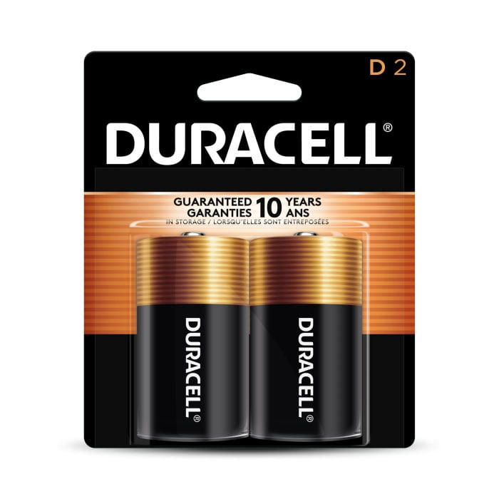 Duracell Coppertop D Alkaline Battery 2 Pack - DURACELL-MN1300B2 - image 1