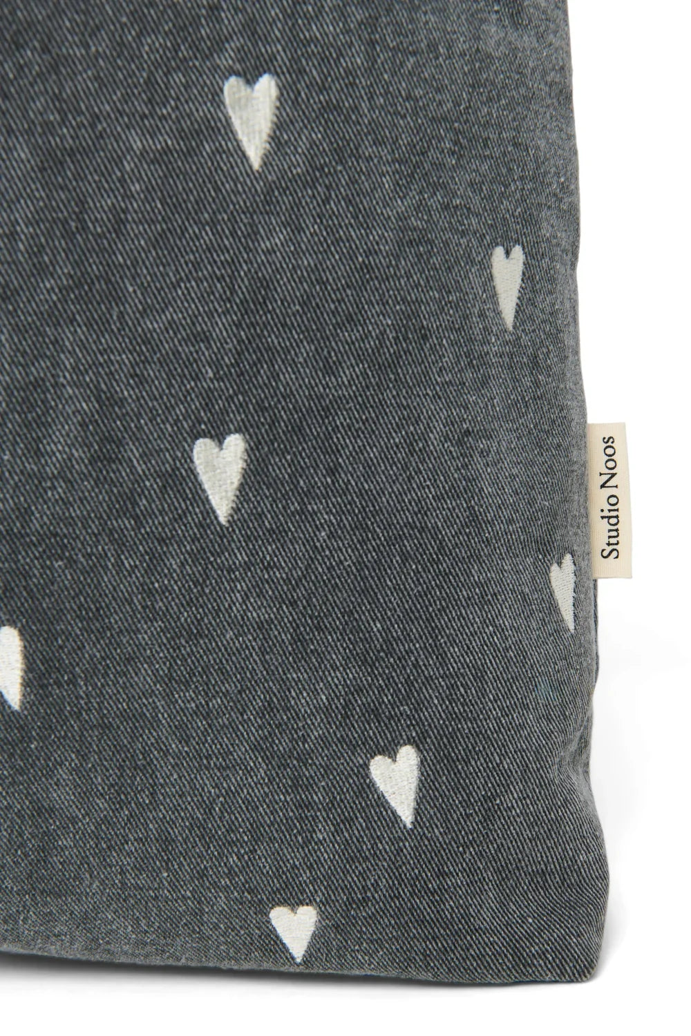 Grijze Harten Denim Mom Bag