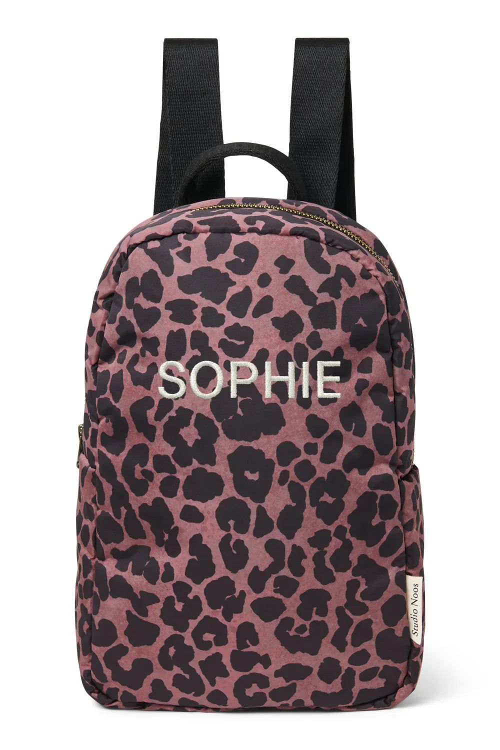 Roter Leopard Puffy Mini-Rucksack