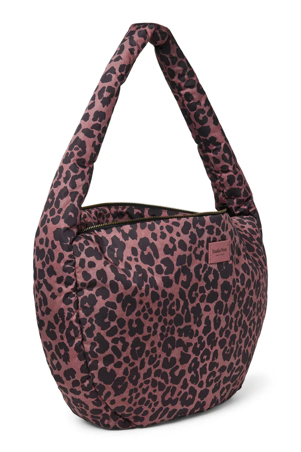 Rode luipaardprint gewatteerde crossbodytas
