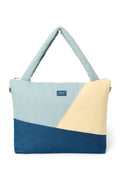 Denim-Patchwork-Wickeltasche