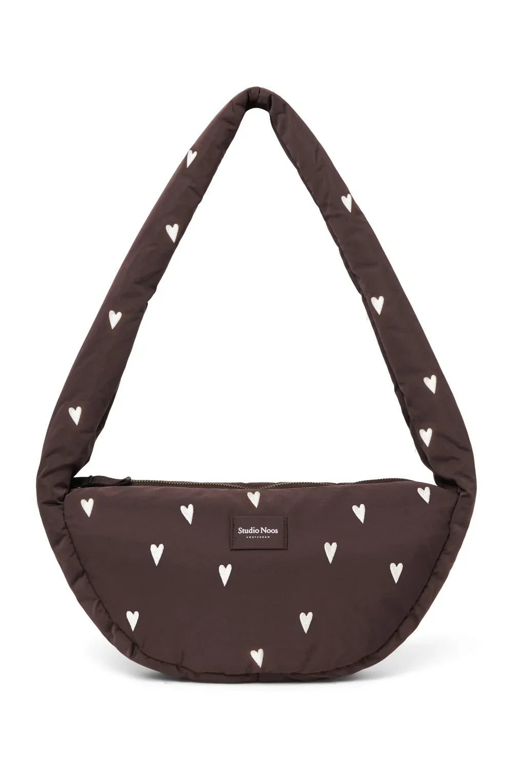 Brown Puffy Mini Cross Body Bag