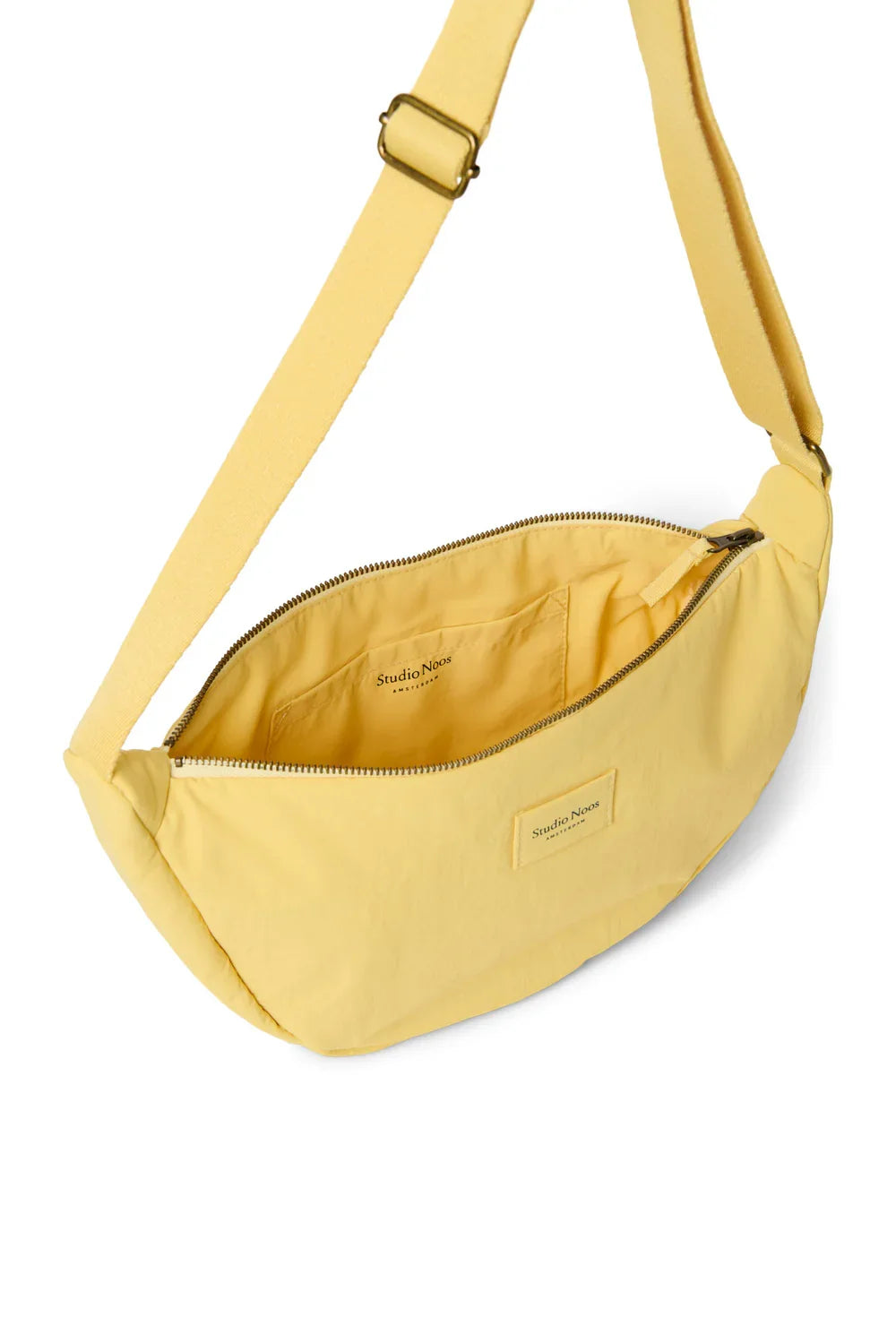 Buttergelbe strukturierte, gepolsterte Bauchtasche für Erwachsene