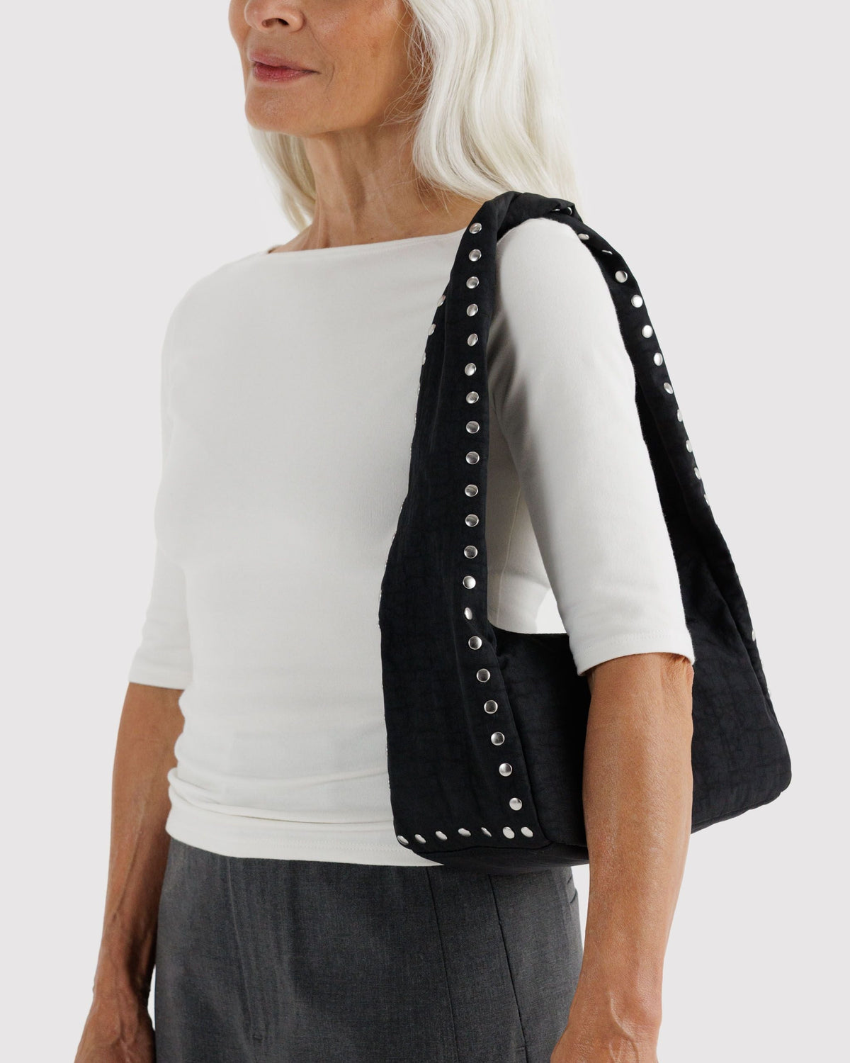 Small Nylon Meringue Bag - Studs - image 2