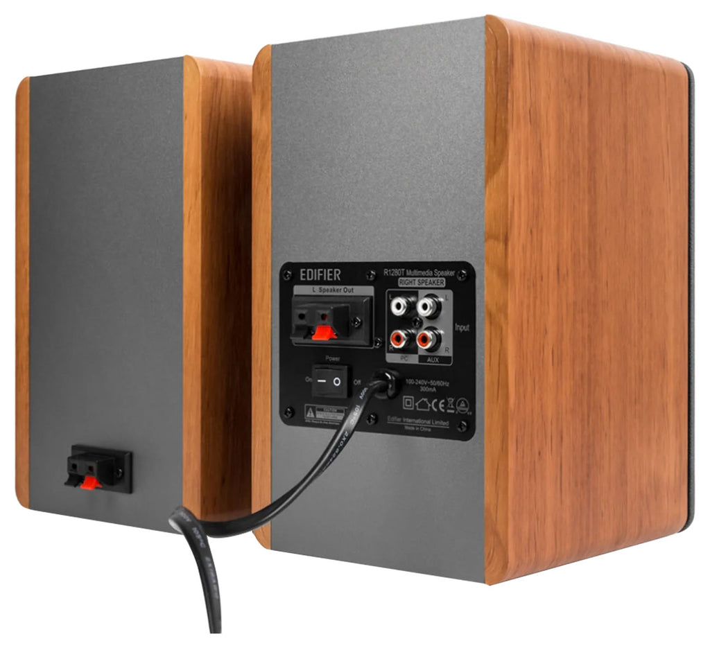 Edifier Wood Grain Powered Bookshelf Speakers (Pair) - R1280T - image 4