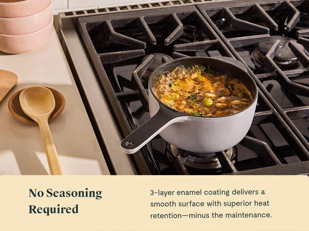 1.8 qt Enameled Cast Iron Mini Sauce Pan - image 3