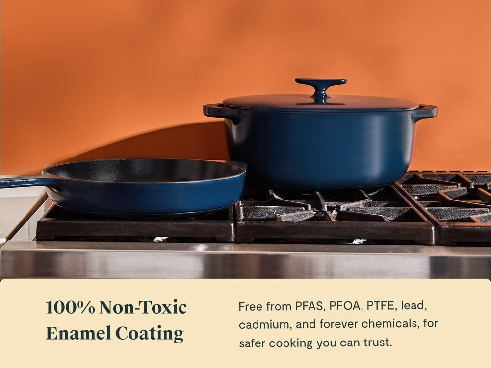 8 qt Enameled Cast Iron Oval Dutch Oven - image 2