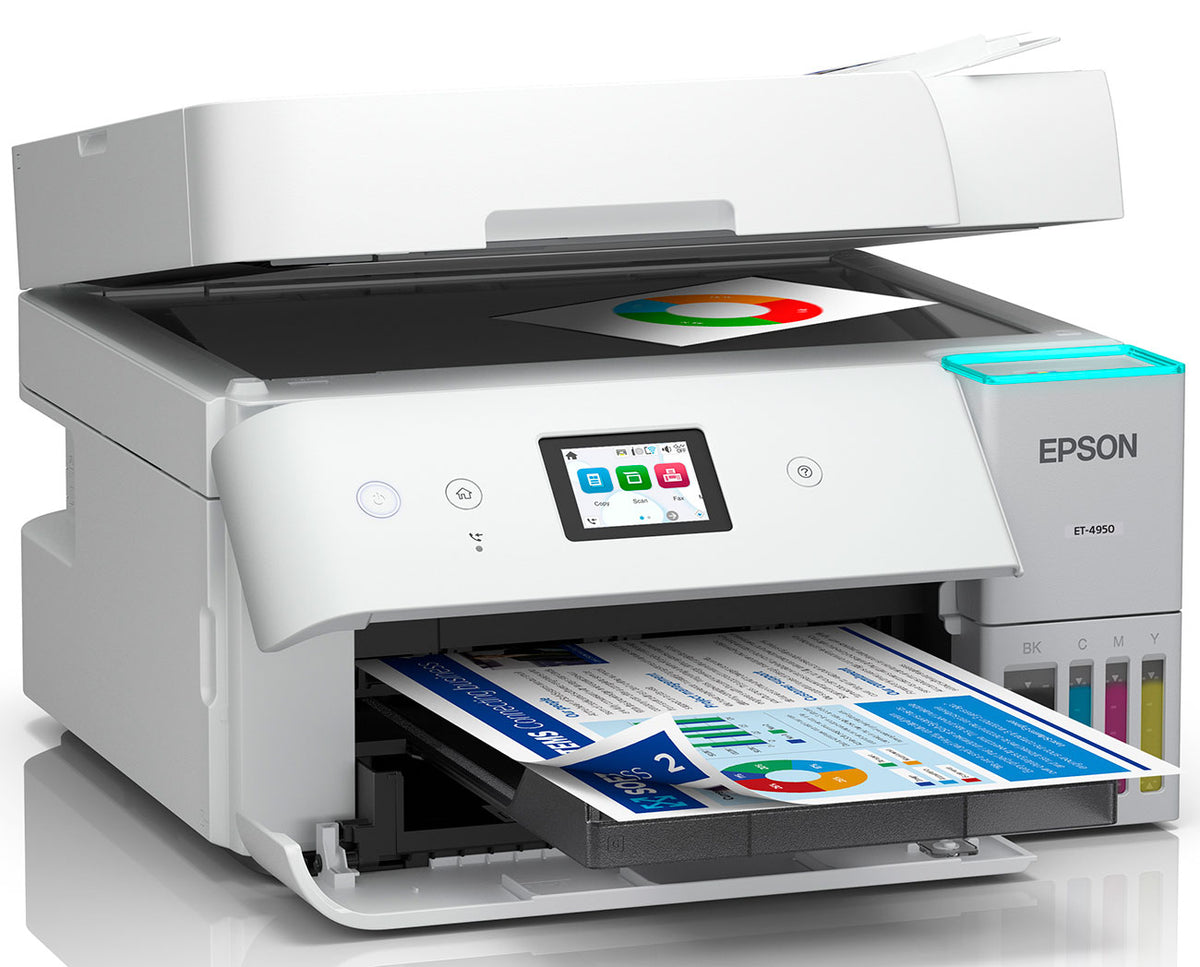 Epson EcoTank ET-4950 Wireless All-in-One Color Supertank Printer in White - C11CL40202 - image 4