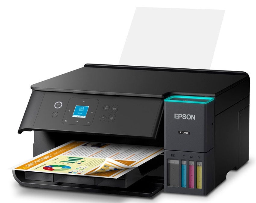 Epson EcoTank ET-2980 Wireless All-in-One Color Supertank Printer in Black - C11CL41201 - image 3
