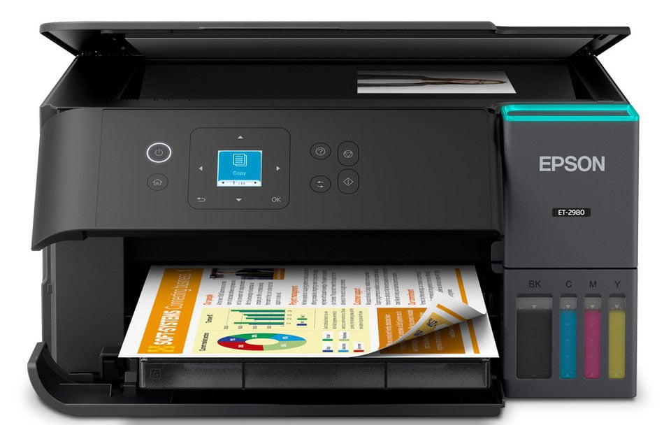 Epson EcoTank ET-2980 Wireless All-in-One Color Supertank Printer in Black - C11CL41201 - image 5