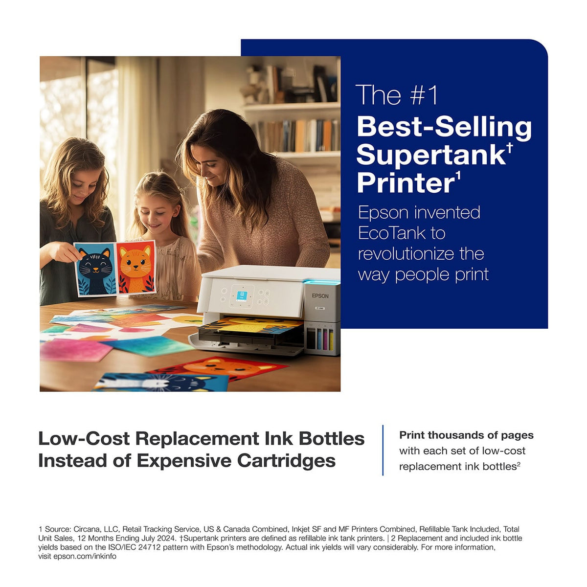 Epson EcoTank ET-2980 Wireless All-in -One Color Supertank Printer in White - C11CL41202 - image 4