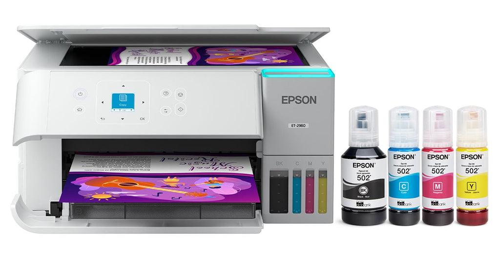 Epson EcoTank ET-2980 Wireless All-in -One Color Supertank Printer in White - C11CL41202 - image 1