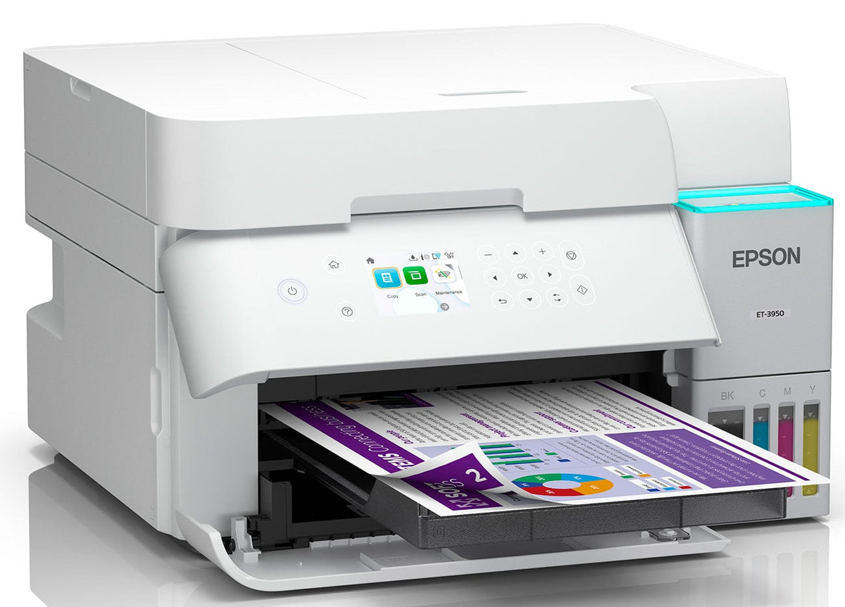 Epson EcoTank ET-3950 Wireless All-in-One Color Supertank Printer in White - C11CL43201 - image 2