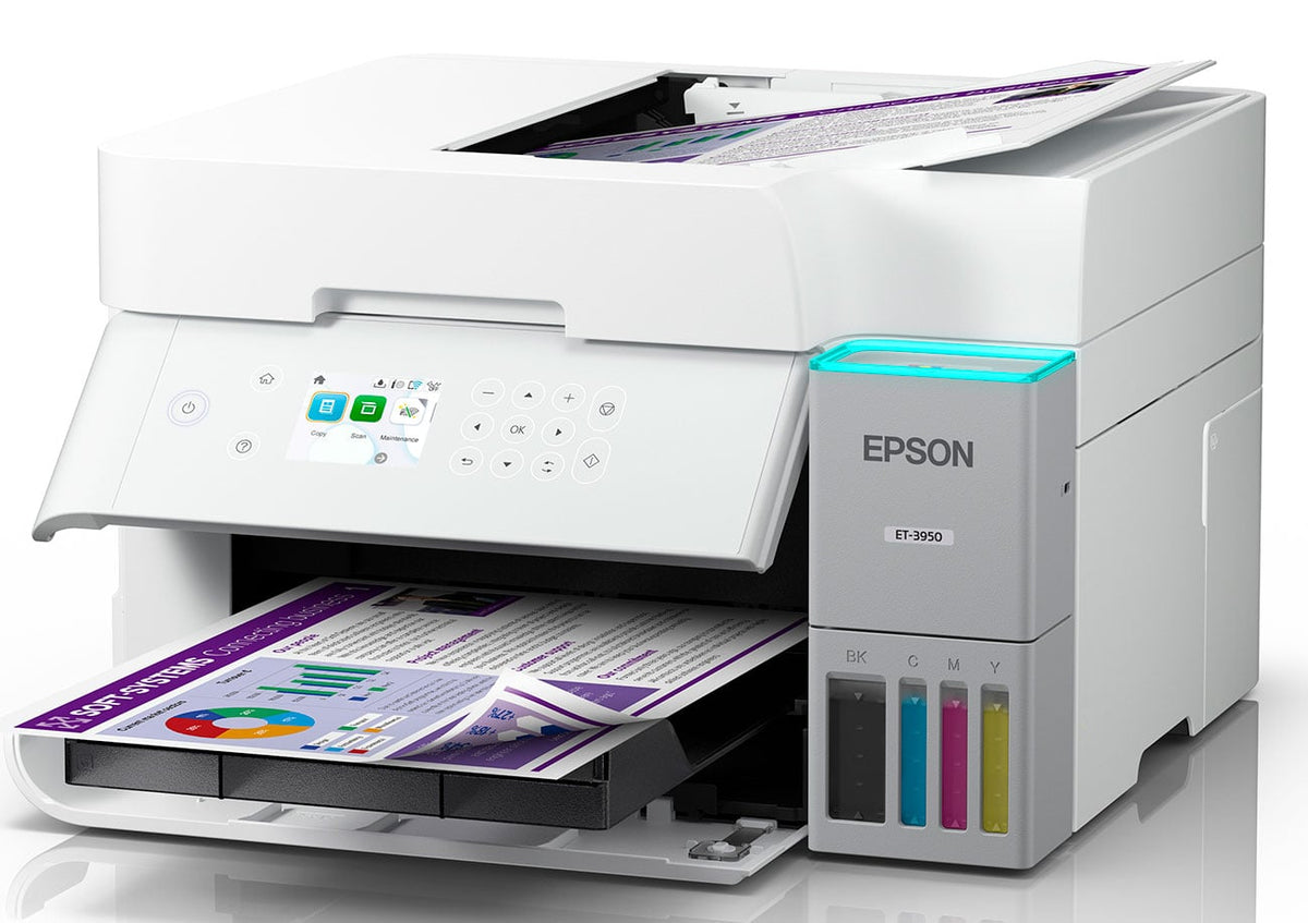 Epson EcoTank ET-3950 Wireless All-in-One Color Supertank Printer in White - C11CL43201 - image 4