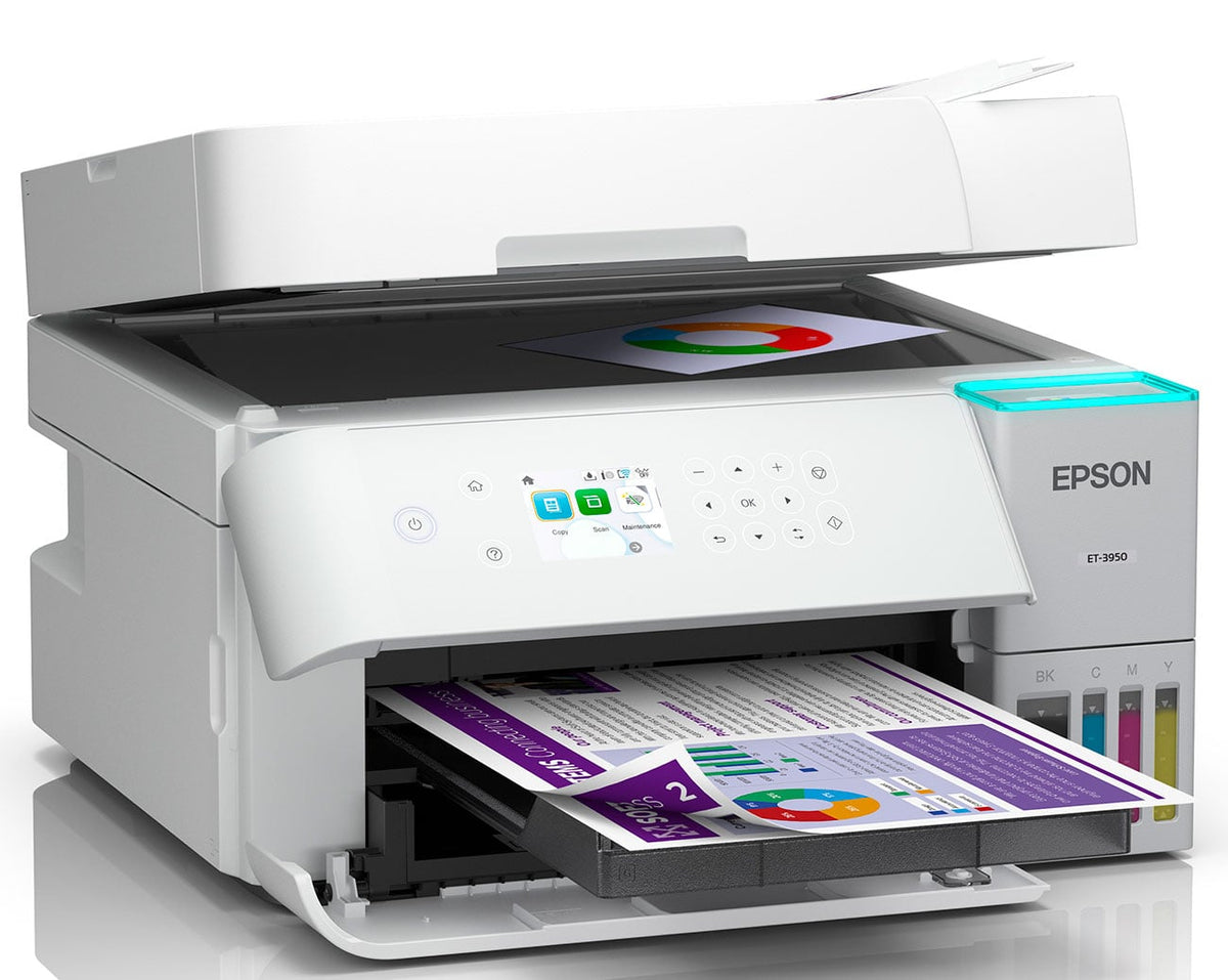 Epson EcoTank ET-3950 Wireless All-in-One Color Supertank Printer in White - C11CL43201 - image 3