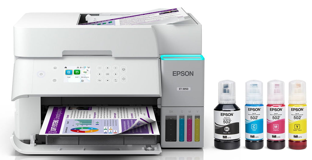 Epson EcoTank ET-3950 Wireless All-in-One Color Supertank Printer in White - C11CL43201 - image 1