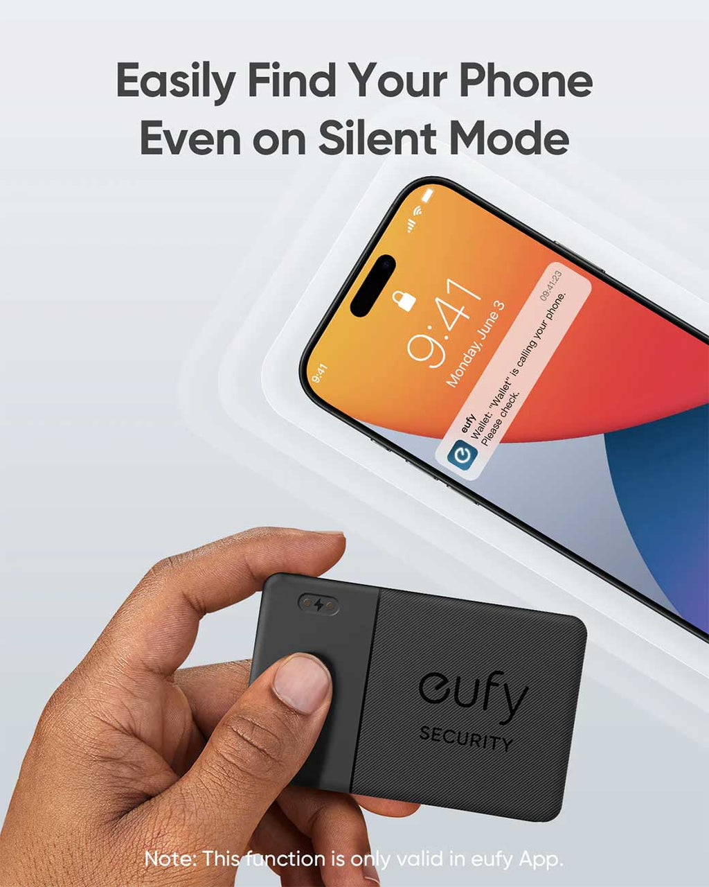eufy SmartTrack Card E30 Bluetooth Tracker Rechargeable for Apple Find My App - T87B1011 - image 8