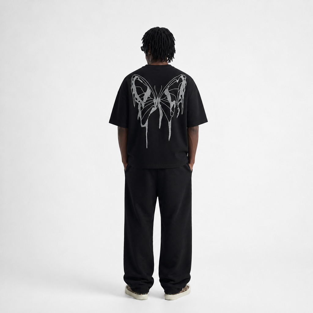 VYBES Rhinestone Butterfly Tee