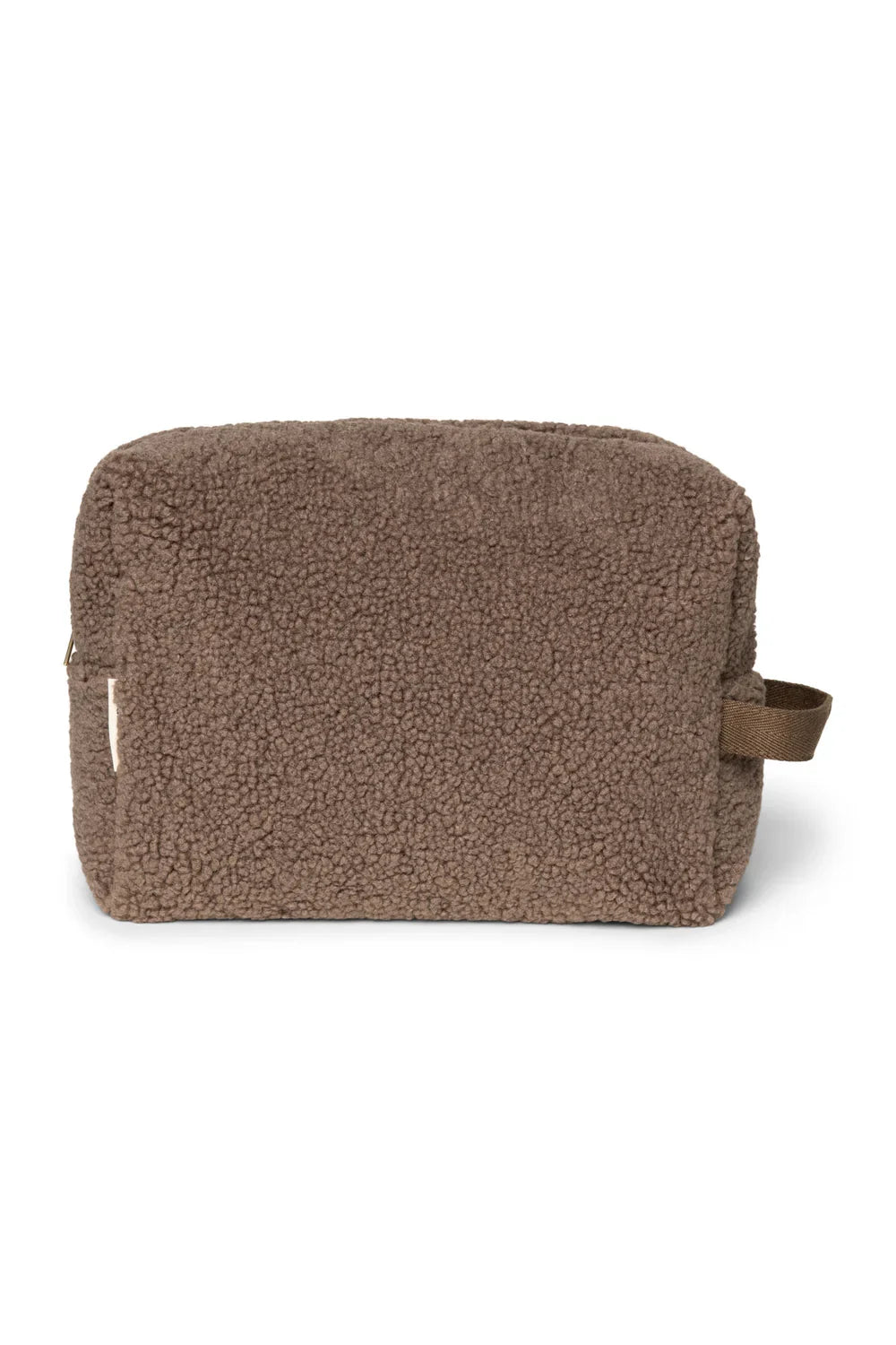Bruine toilettas van teddystof